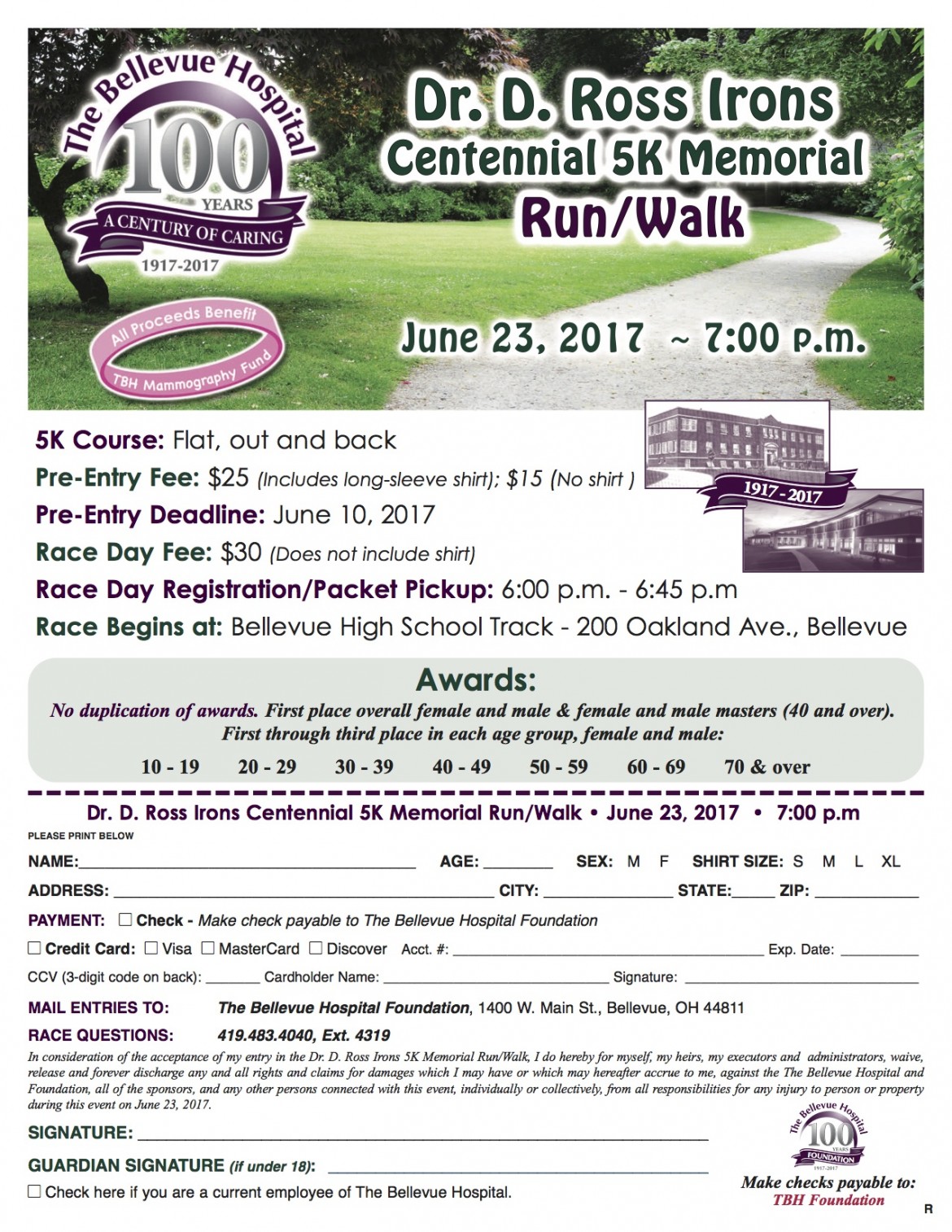 dr d ross irons centennial 5k memorial run walk the bellevue oakland flyers 60 days